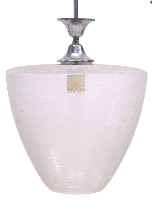 ITALIAN MURANO SPUN ART GLASS ONE-LIGHT PENDANT LAMP