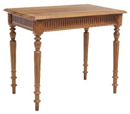 FRENCH LOUIS XVI STYLE CARVED WALNUT WRITING DESK