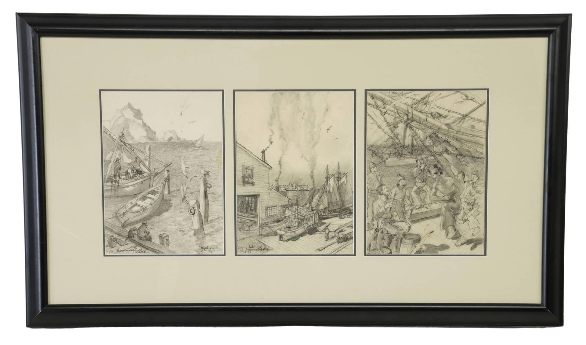 HERNANDO GONZALLO VILLA (D.1952) MARITIME DRAWINGS