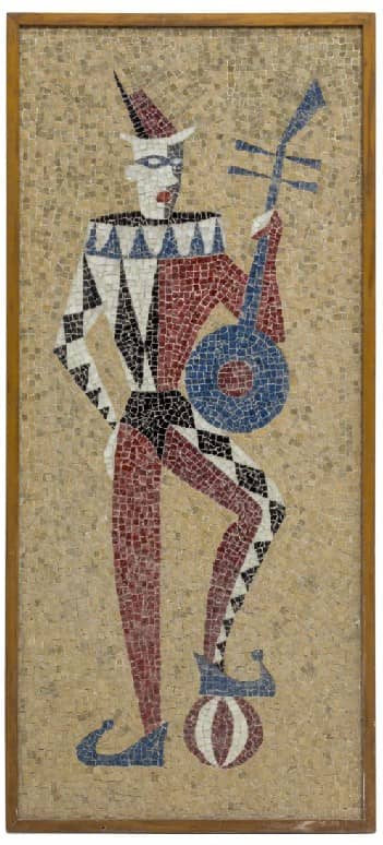 FRAMED MID CENTURY MODERN MOSAIC ARTWORK