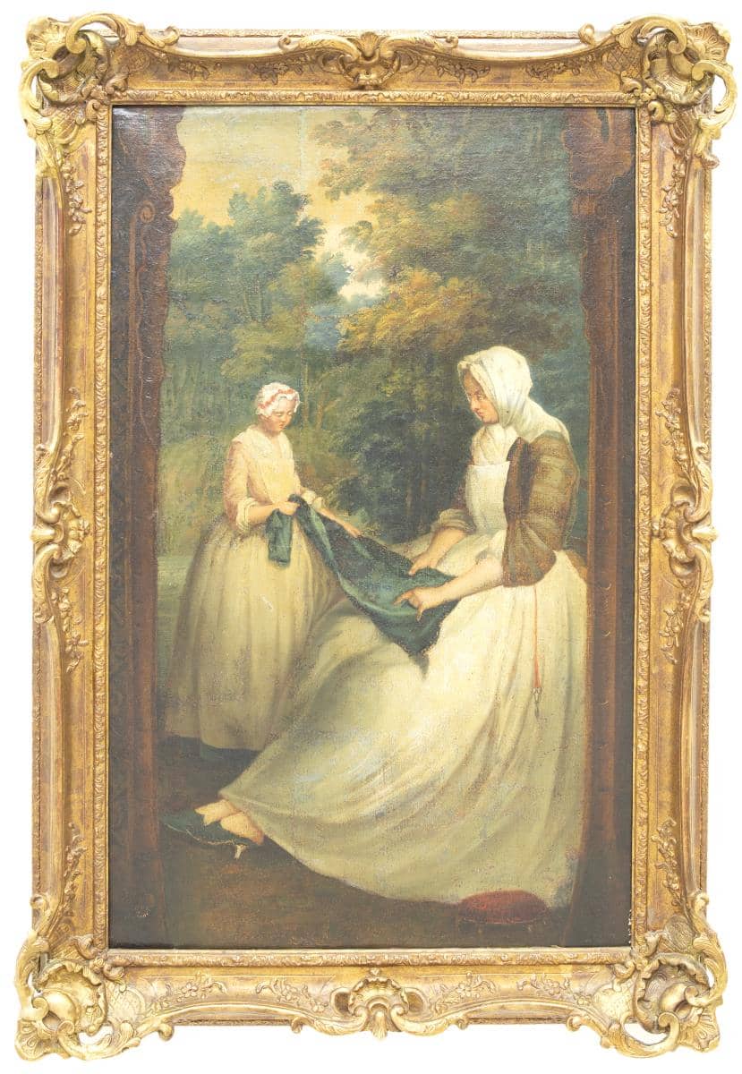 GENRE PAINTING AFTER CHARDIN, 'LA MERE LABORIEUSE'