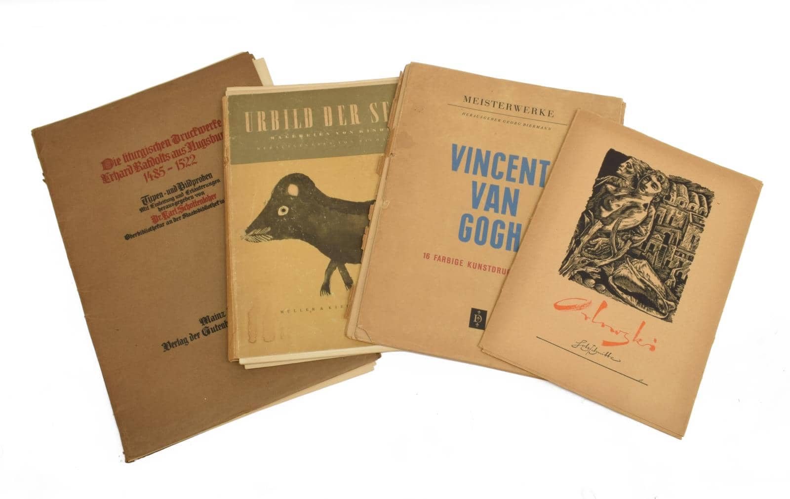 (4) GERMAN ART BOOKLETS, URBILD der SEELE, RATDOLTS, ORLOWSKI