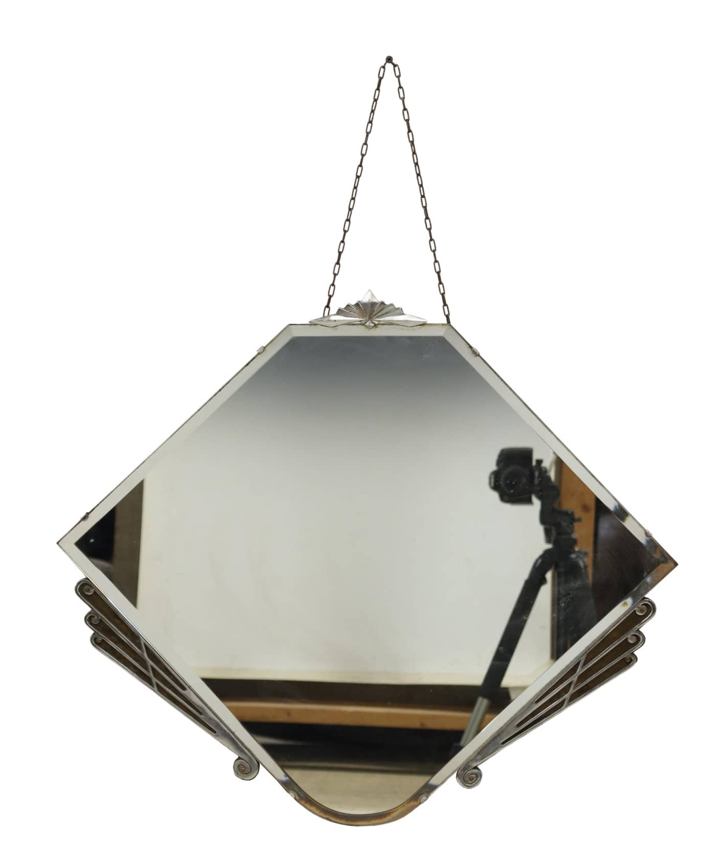 ART DECO SHAPED HANGING MIRROR