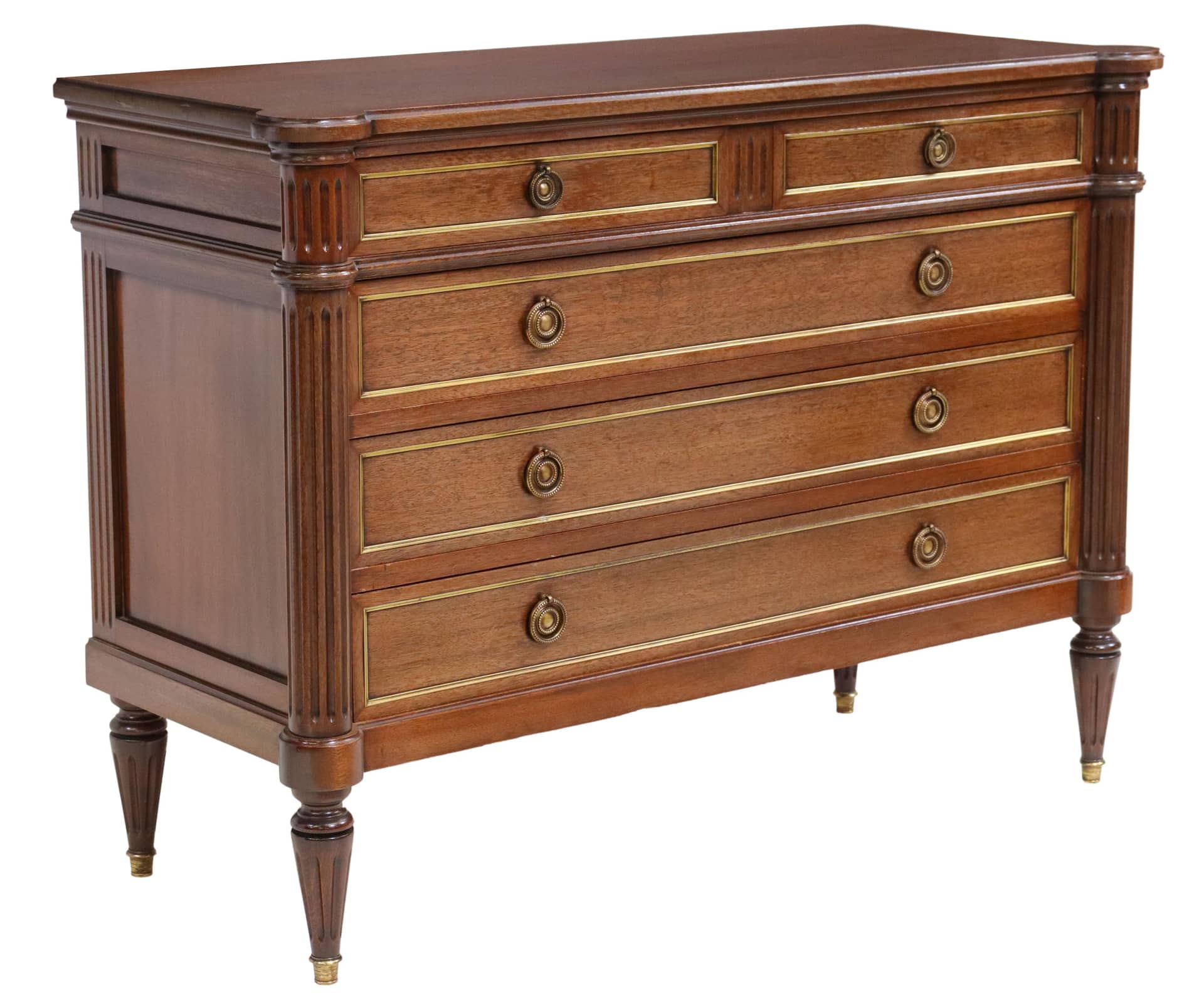 SCRATCHES TO TOP SURFACE--FRENCH LOUIS XVI STYLE MAHOGANY COMMODE