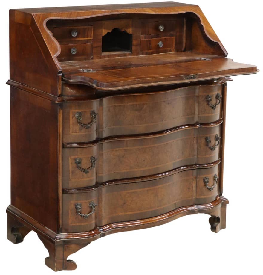 VENETIAN WALNUT SLANT-FRONT DESK