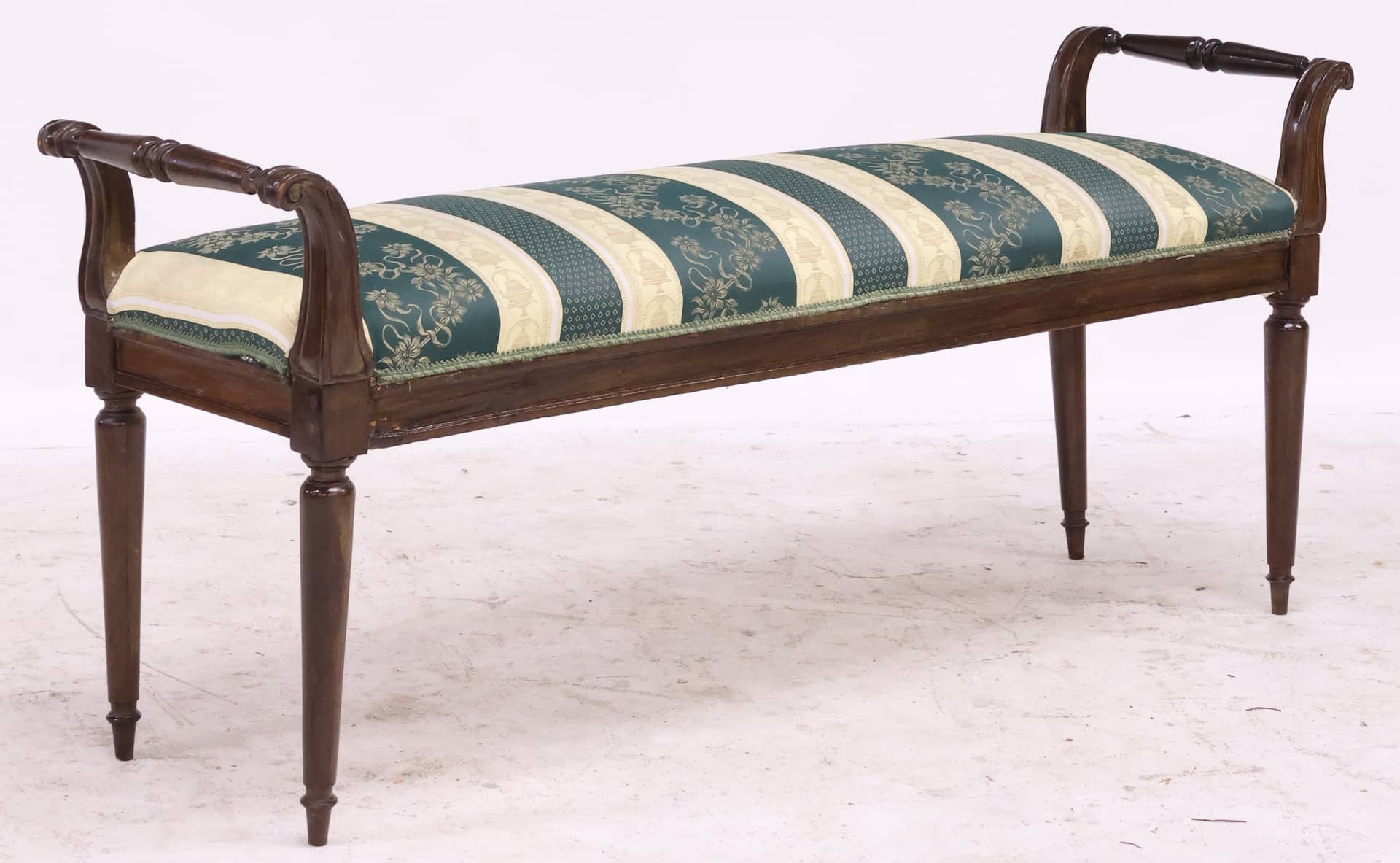 FRENCH LOUIS XVI STYLE UPHOLSTERED WINDOW BENCH