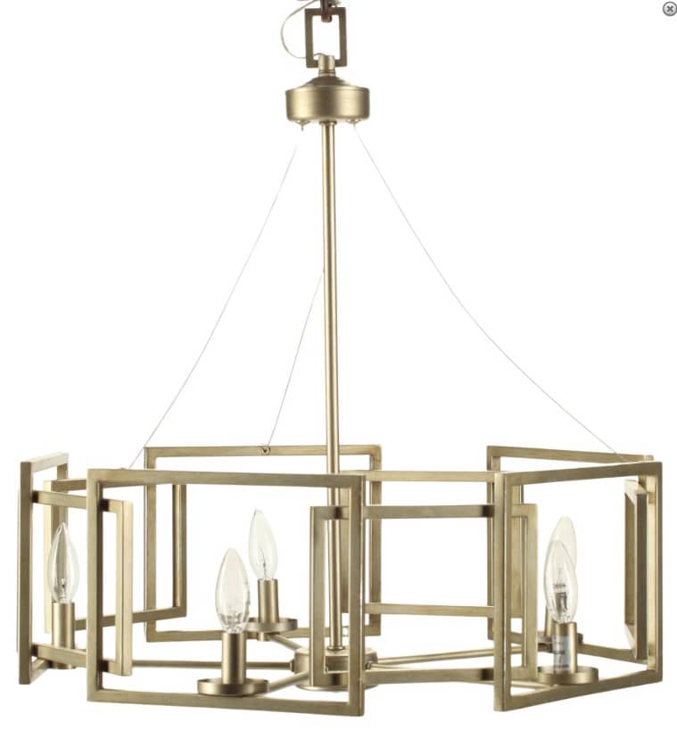 GOLDEN LIGHTING 'MARCO' METAL 5-LIGHT CHANDELIER