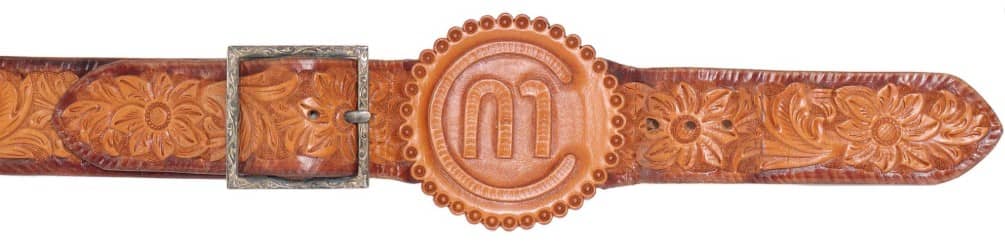 CUSTOM TAD'S WESTERN CARVED LEATHER RODEO BELT