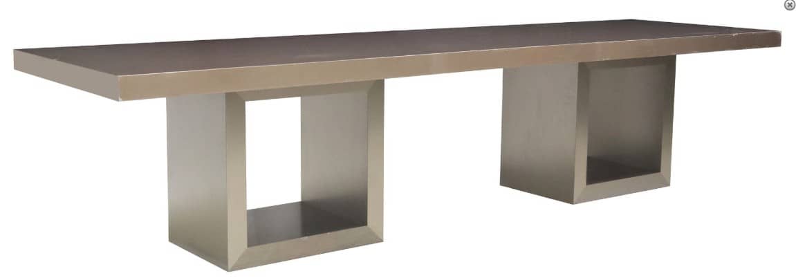 LARGE ERIC KUSTER FOR METROPOLITAN LIVING 'AVALON' DINING TABLE, 137.75"L