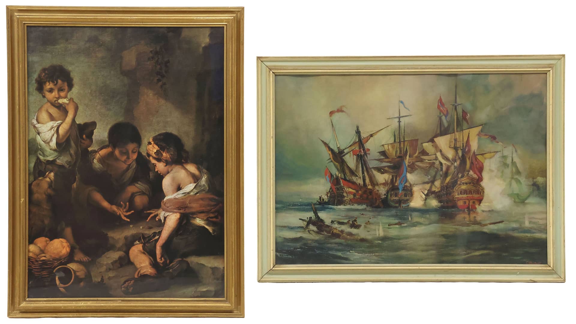 (2) CANVAS PRINTS AFTER BARTOLOME MURILLO & G. CHIABERT