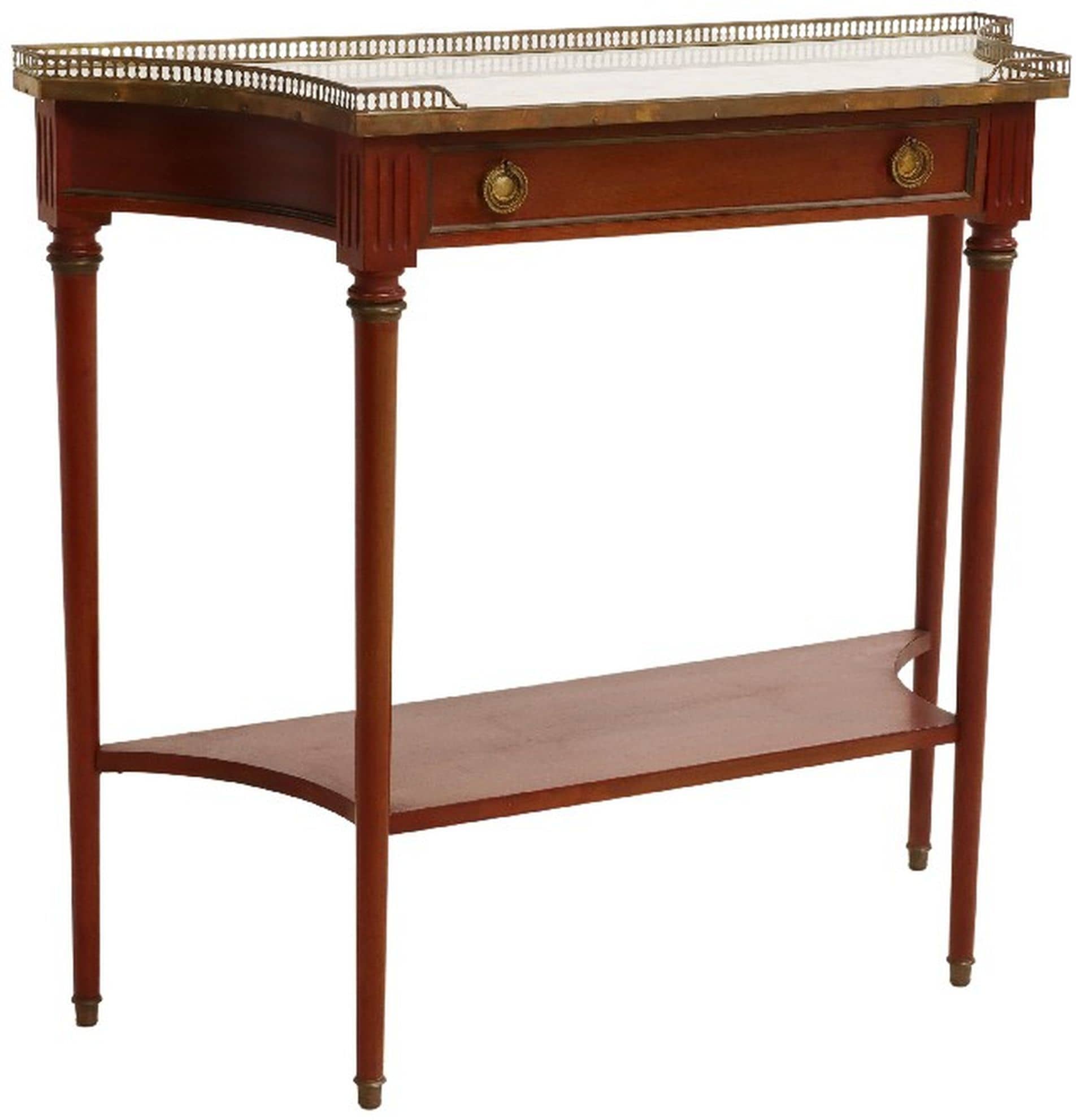FRENCH LOUIS XVI STYLE MARBLE-TOP CONSOLE TABLE