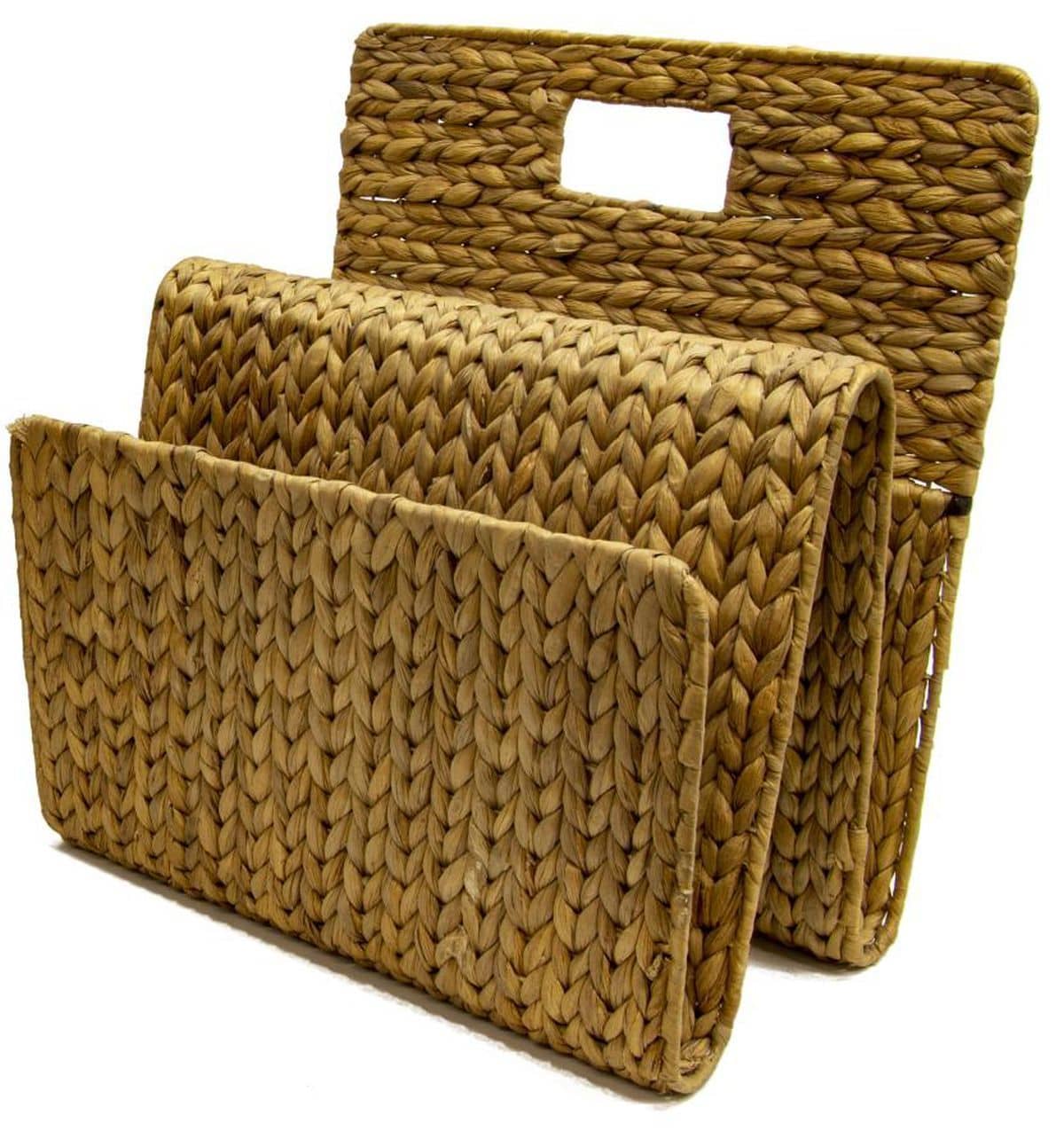 VINTAGE ITALIAN WOVEN ACCORDION-FORM MAGAZINE RACK