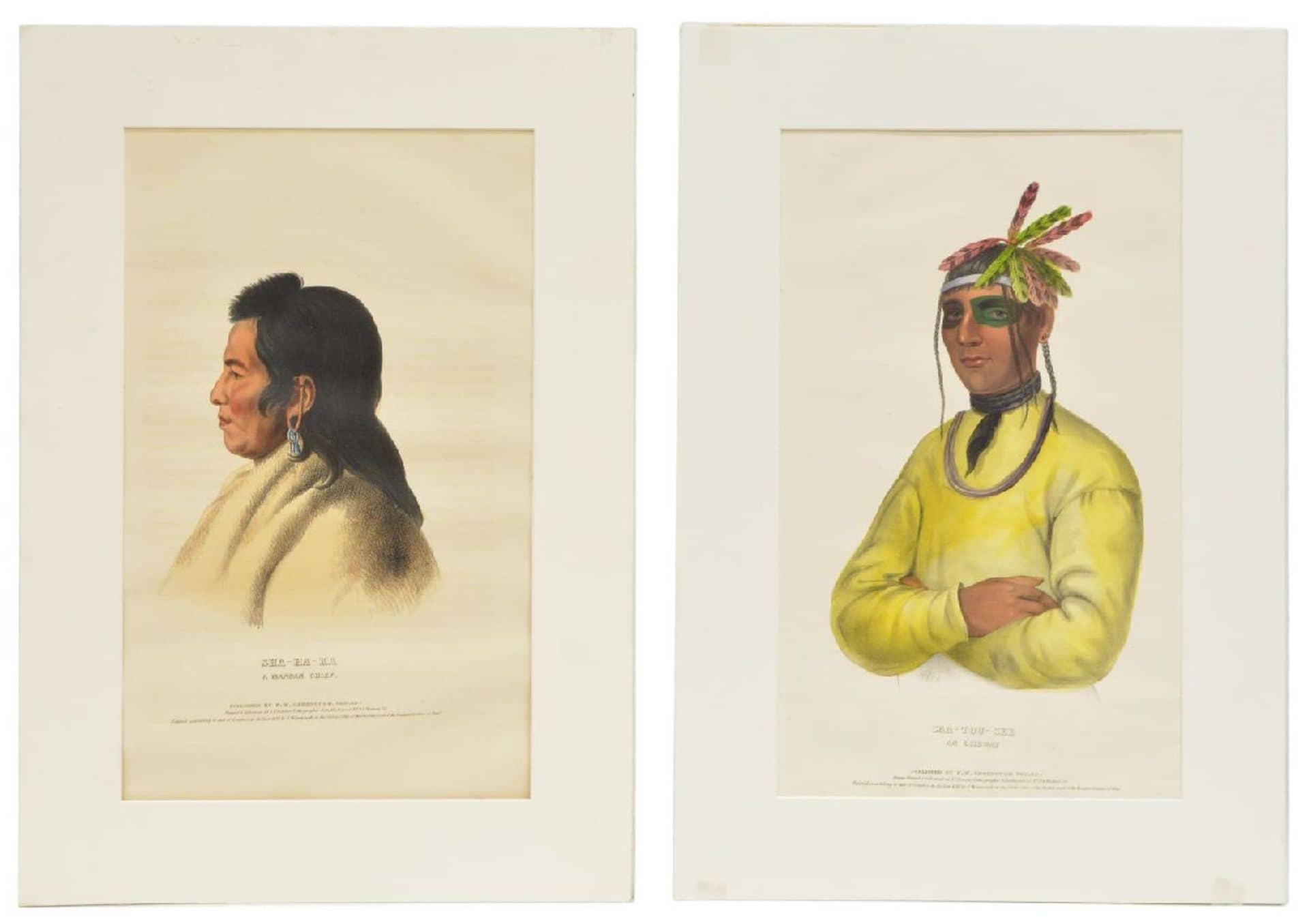 (2) MCKENNEY & HALL HAND COLORED FOLIO LITHOGRAPHS