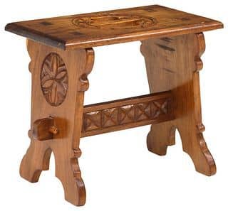 GOTHIC STYLE CARVED TEAK JOINT STOOL