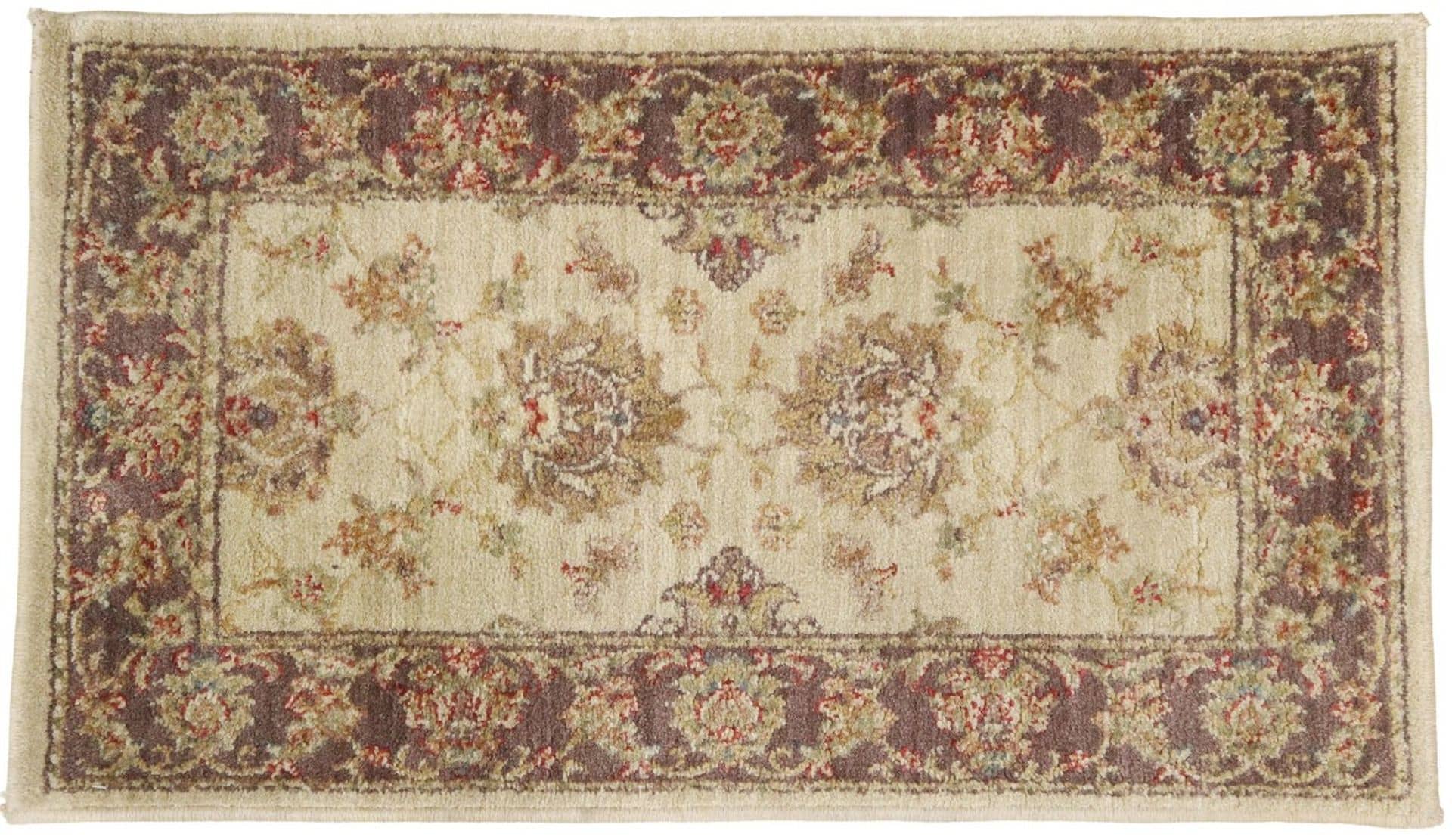 MACHINE-WOVEN NYLON RUG, 3'3" X 1'10"