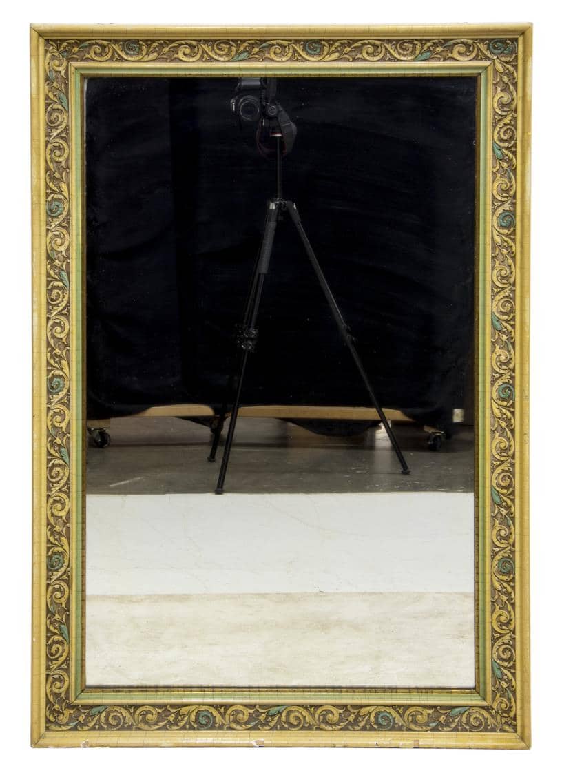 LARGE PAINTED DECORATIVE WALL MIRROR
