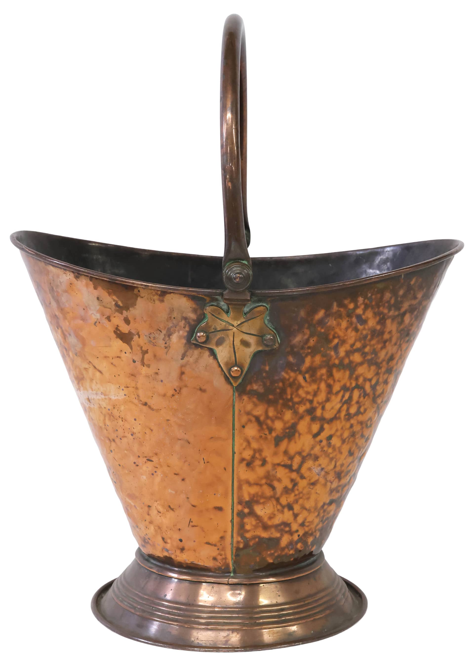 ENGLISH HAND-HAMMERED COPPER COAL SCUTTLE